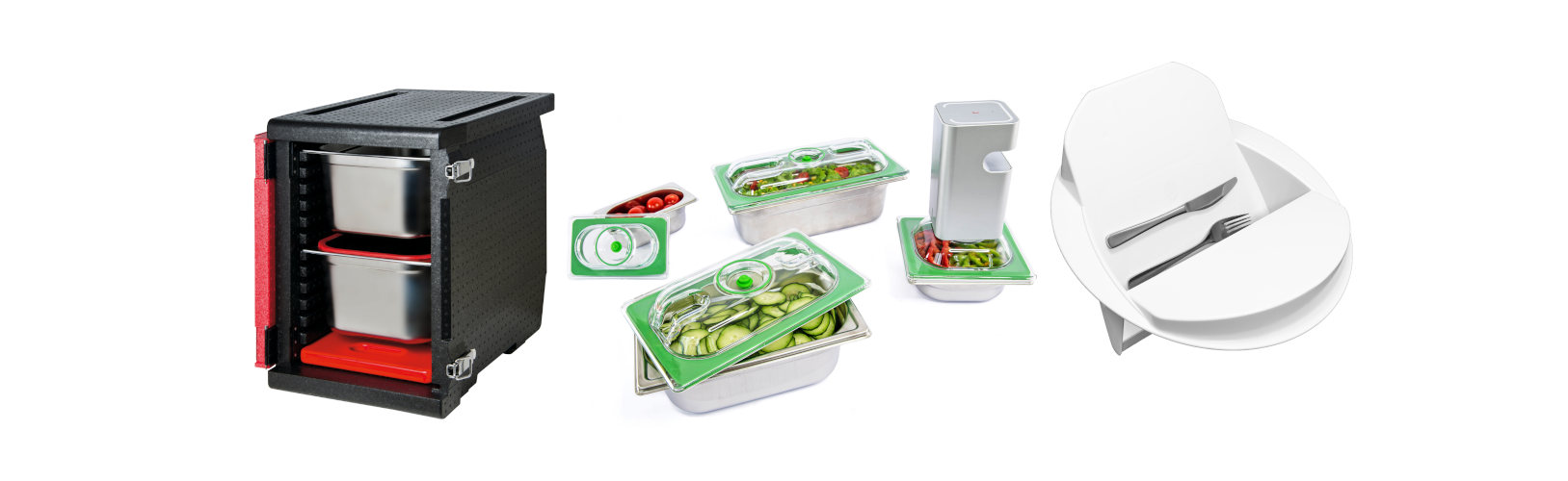 EPP Thermobox for caterers, bakery, buthcher; cultery detector and magnetic separator; universal GN lid tu vacuum gn containers.