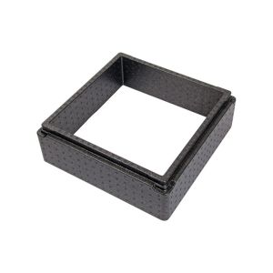 Wedding cake 42 x 42 cm thermobox set. Extra lid in black color
